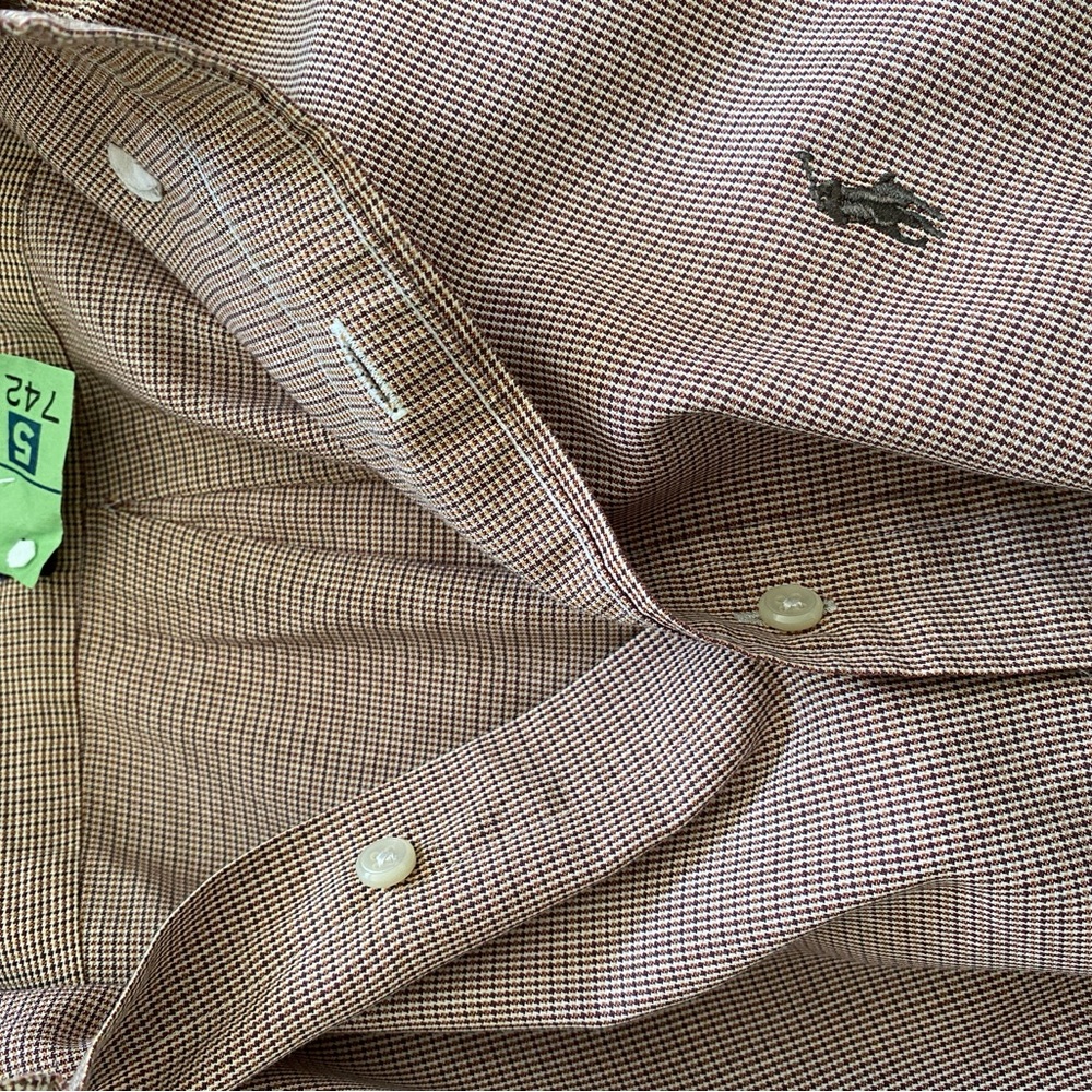 Ralph Lauren Men’s Dress Shirt| Size 16 32/33| Brown Micro-Check Plaid - Picture 9 of 9